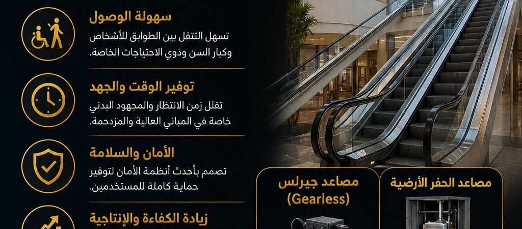 أهمية المصاعد والسلالم الكهربائية في الحياة اليومية